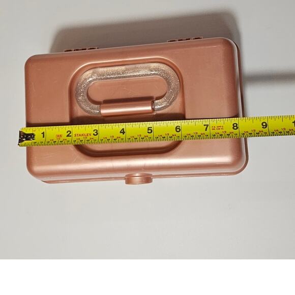 Caboodles Pretty in Petite Makeup Cosmetic Case Rose Gold Glitter Handle - Picture 10 of 12